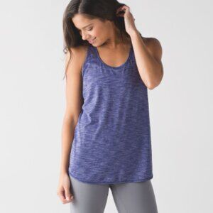 Lululemon Love Tank Ruched Racerback Top Heathered Periwinkle SZ 10